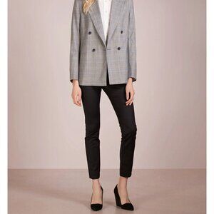 Filippa K Mila‎ Black High Rise Slim Side Zip Pull On Ankle Trouser Pants Sz 36